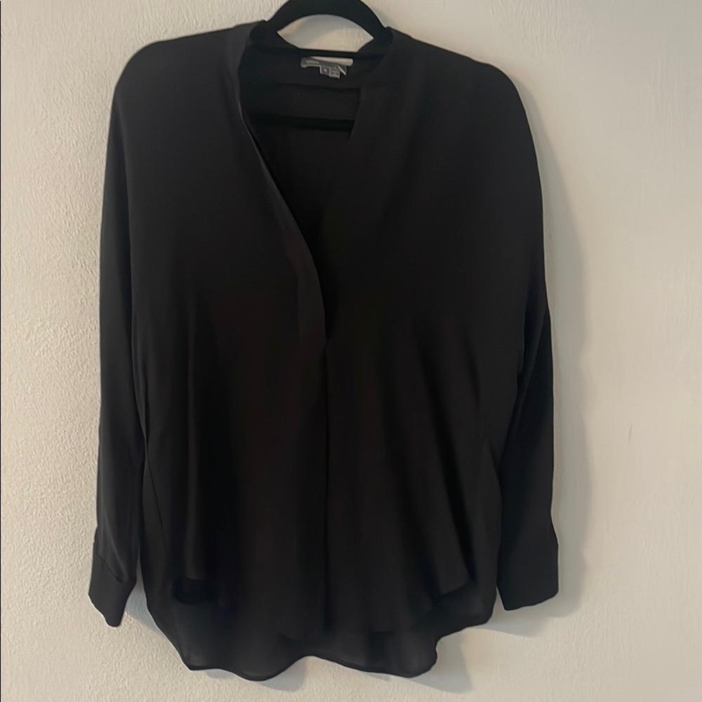 Vince Black Women's Silk Blouse Sz Small